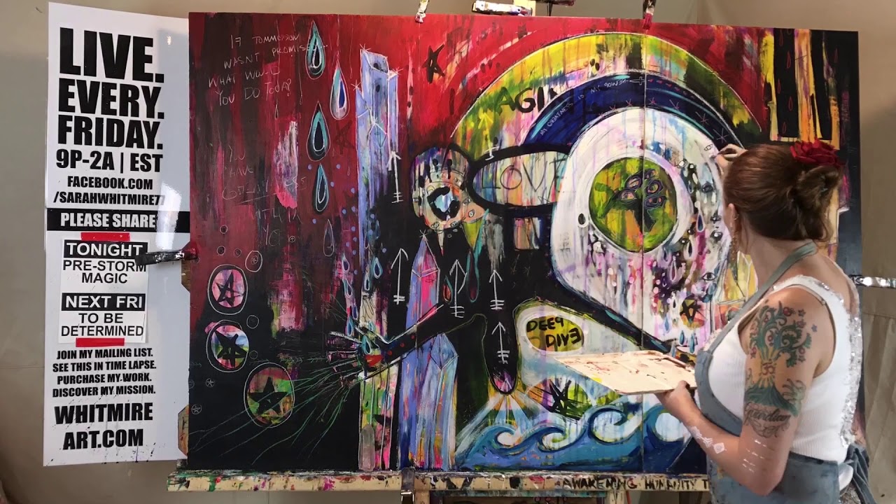 Visionary Artist Sarah Whitmire Paints &ldquo;Deep Dive&rdquo; in Time Lapse. Five hours in 30 seconds!