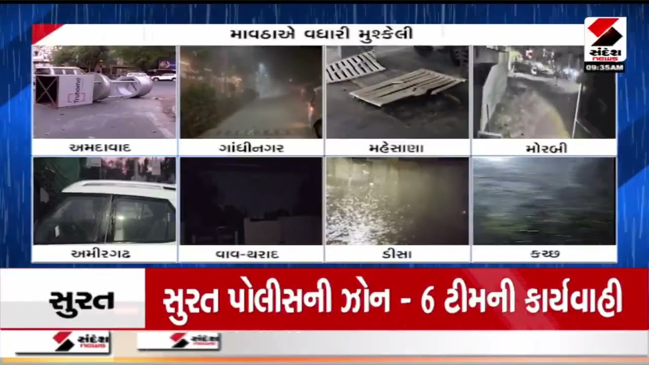 Gujarat Rain | ગુજરાતમાં માવઠાએ વધારી મુશ્કેલી | Unseasonal Rain | Sandesh News