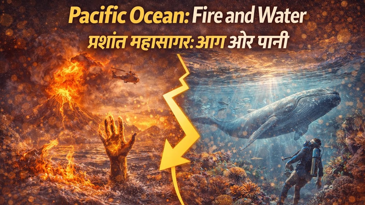 Pacific Ocean: Fire and Water 🤔🧐 प्रशांत महासागर: आग और पानी 😱🙏🏻👍🏻