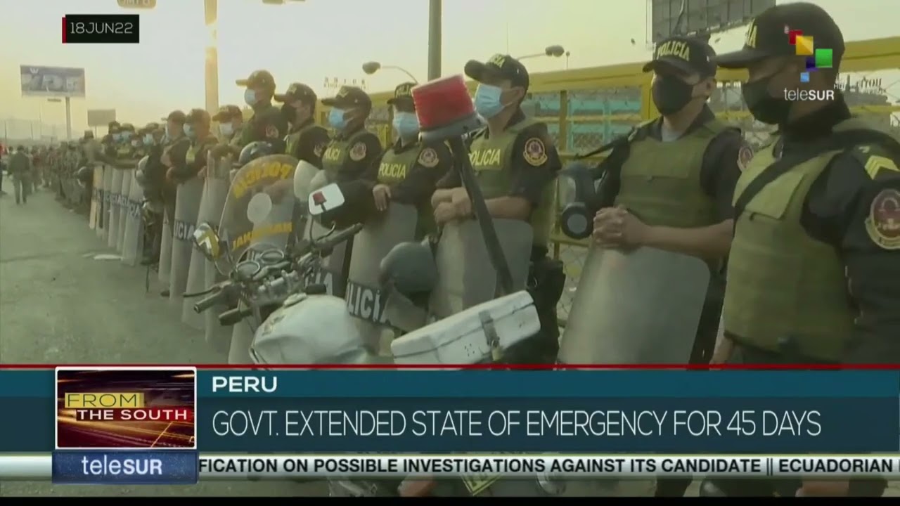 Peruvian Government extended the state of emergency
