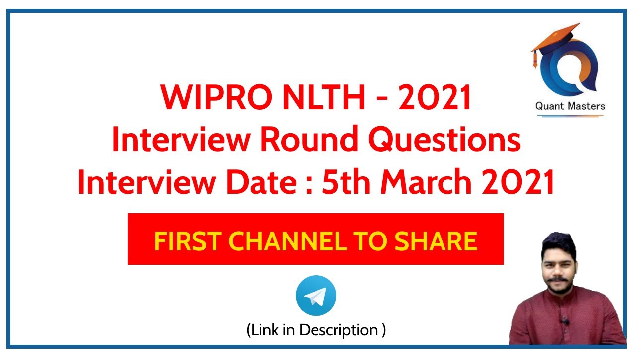 WIPRO NLTH 2021 | Interview Round Questions | How to Get placed in Wipro ? #wipronlth #nlth2021