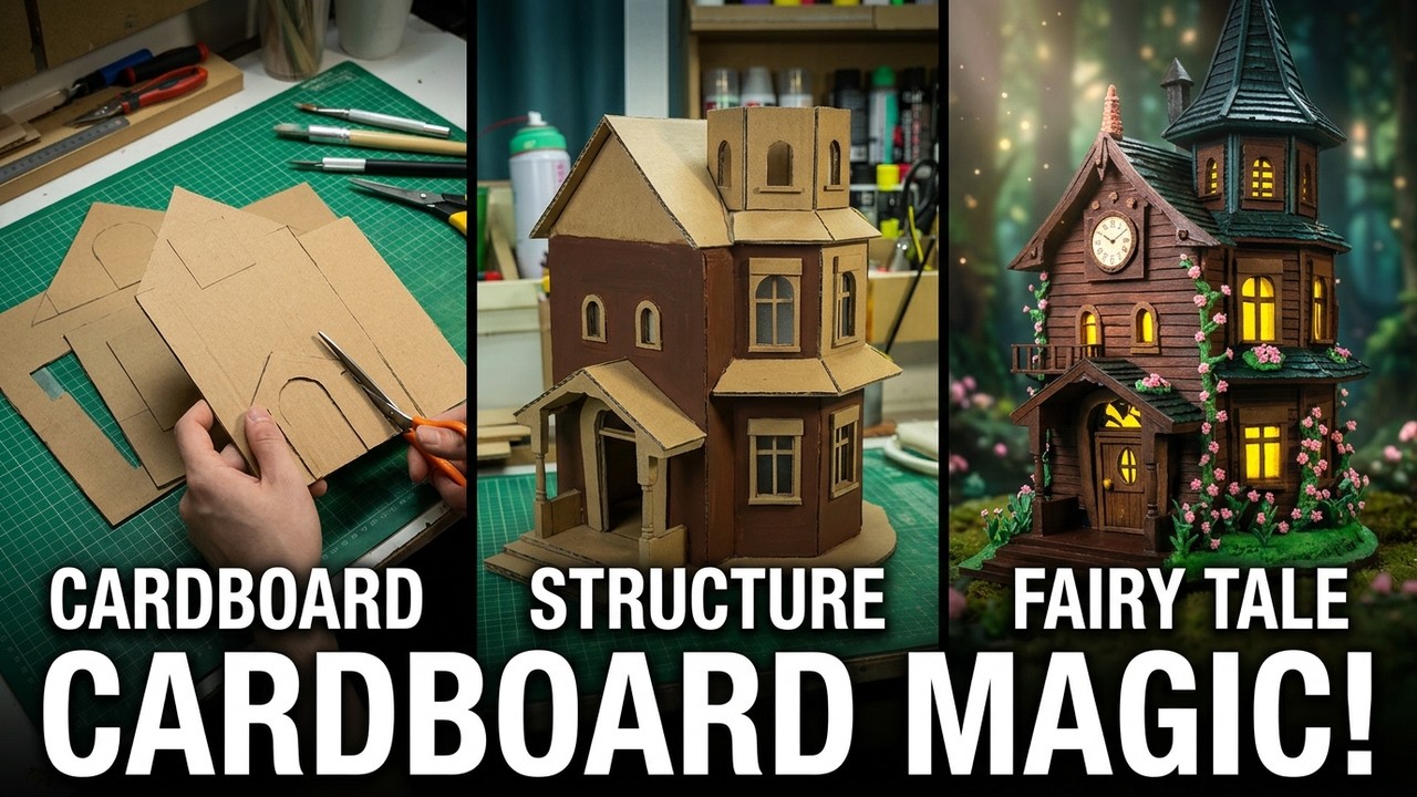 DIY Fairy Tale Forest House | Building a Magical Miniature Home from Cardboard