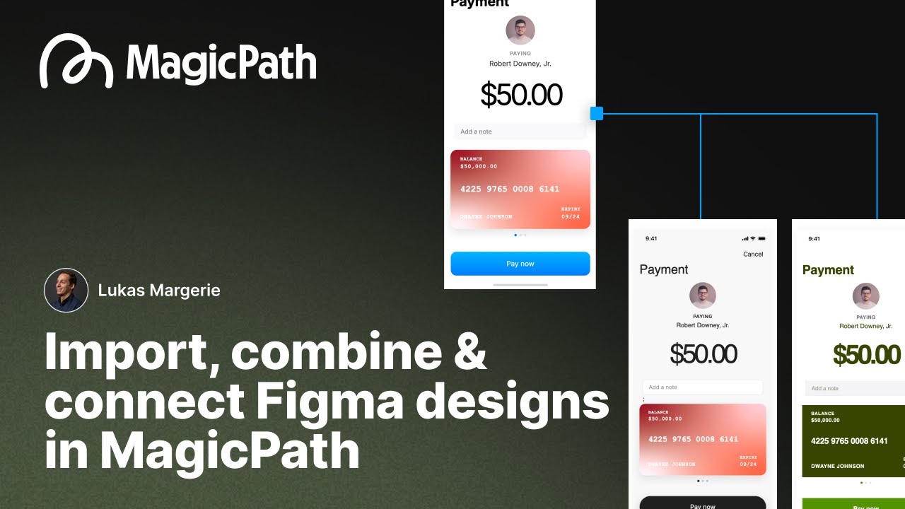 Import, combine and connect Figma designs in MagicPath
