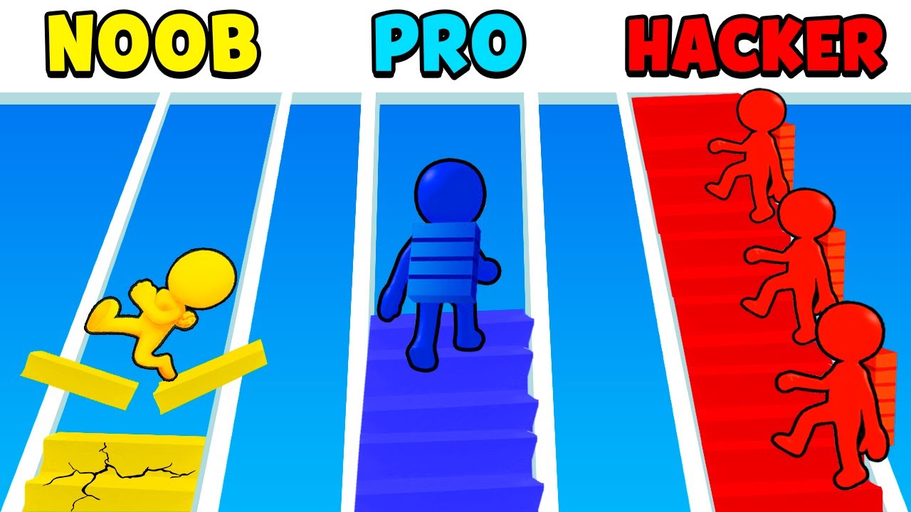 NOOB vs PRO vs HACKER - Bridge Race
