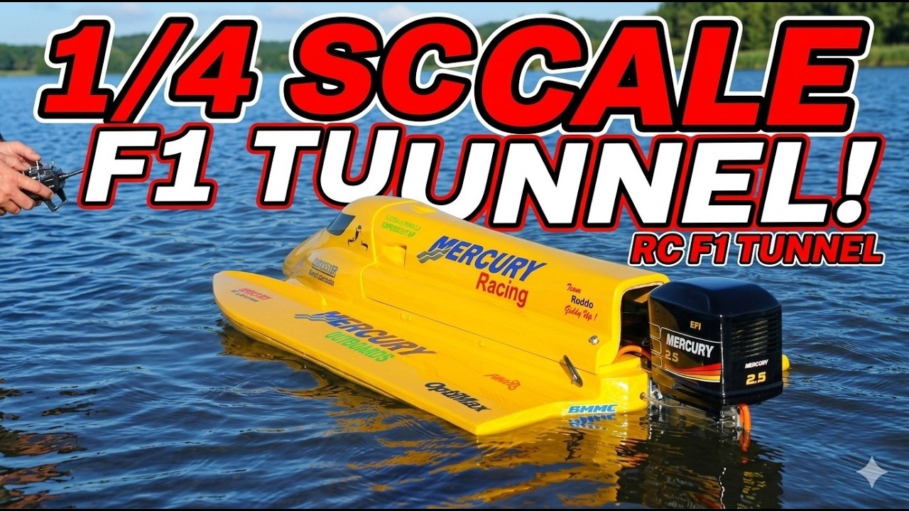 Mercury Racing F1 Formula RC Tunnel Hull 1/4 scale boat.