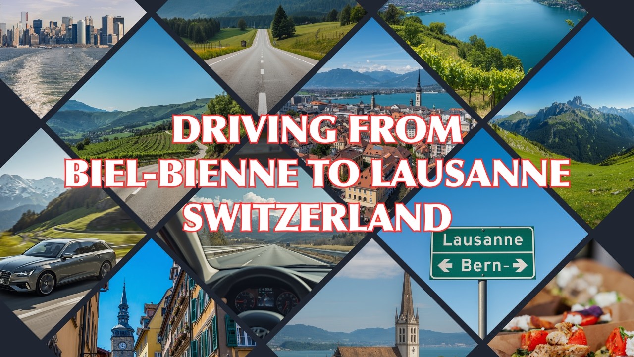 SWISS 🇨🇭 DRIVES IN 4K _ DRIVING FROM BIENNE TO LAUSANNE _ MAY 2022 _ E.VAN.N TRAVEL _ E.VAN.N