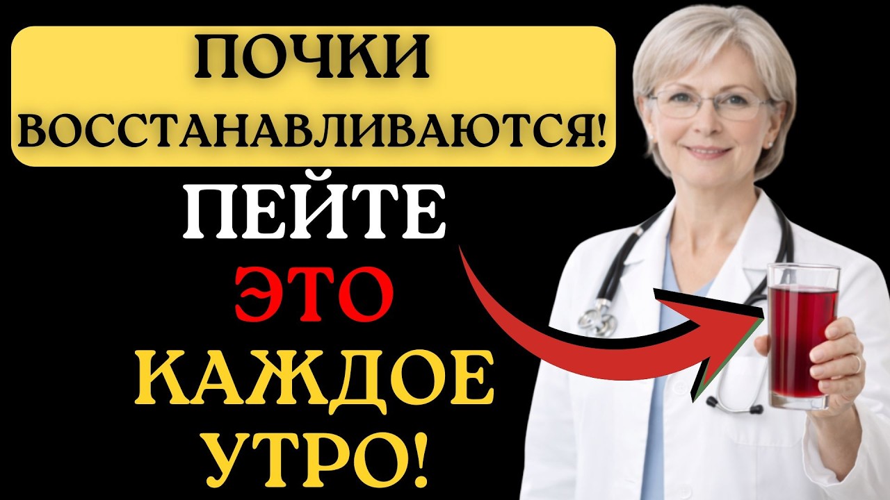 Избегайте Диализа: ОДИН Напиток Очищает Почки и Восстанавливает Их Работу После 60 !