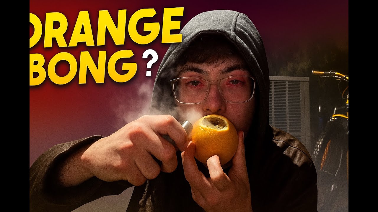 First Time Smoking out of an Orange | Vlog