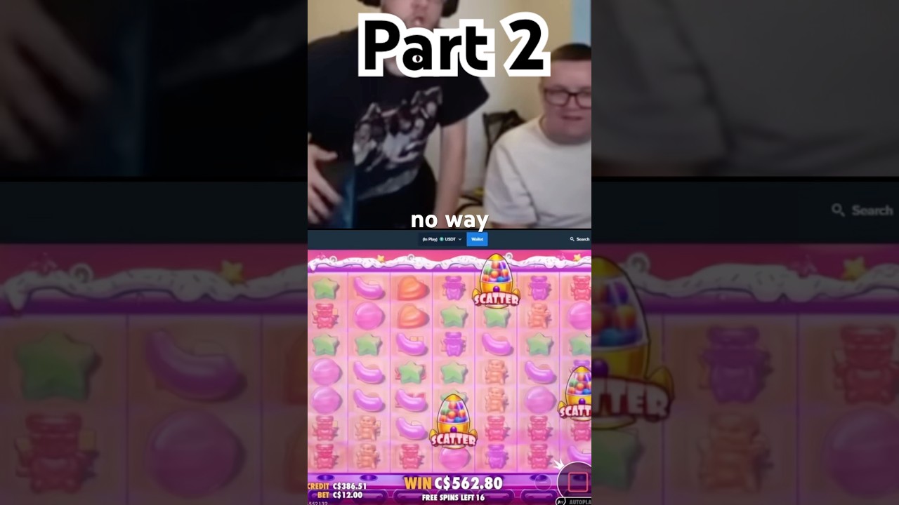 part 2🫵🏻 sugar rush madness💸🤑Max Win🥳 #maxwin #casino #slots