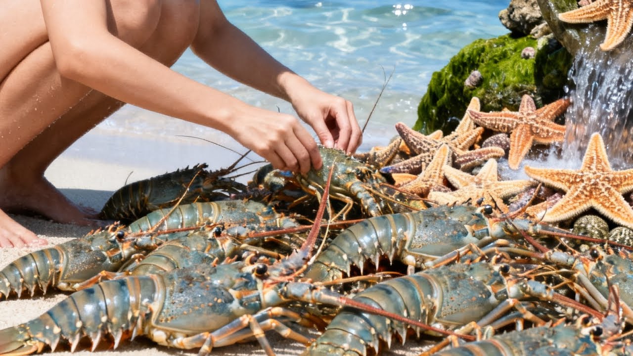 The Beach Is Littered With Valuable Goods, Including Crayfish And Starfish, Which Are Exploding In B