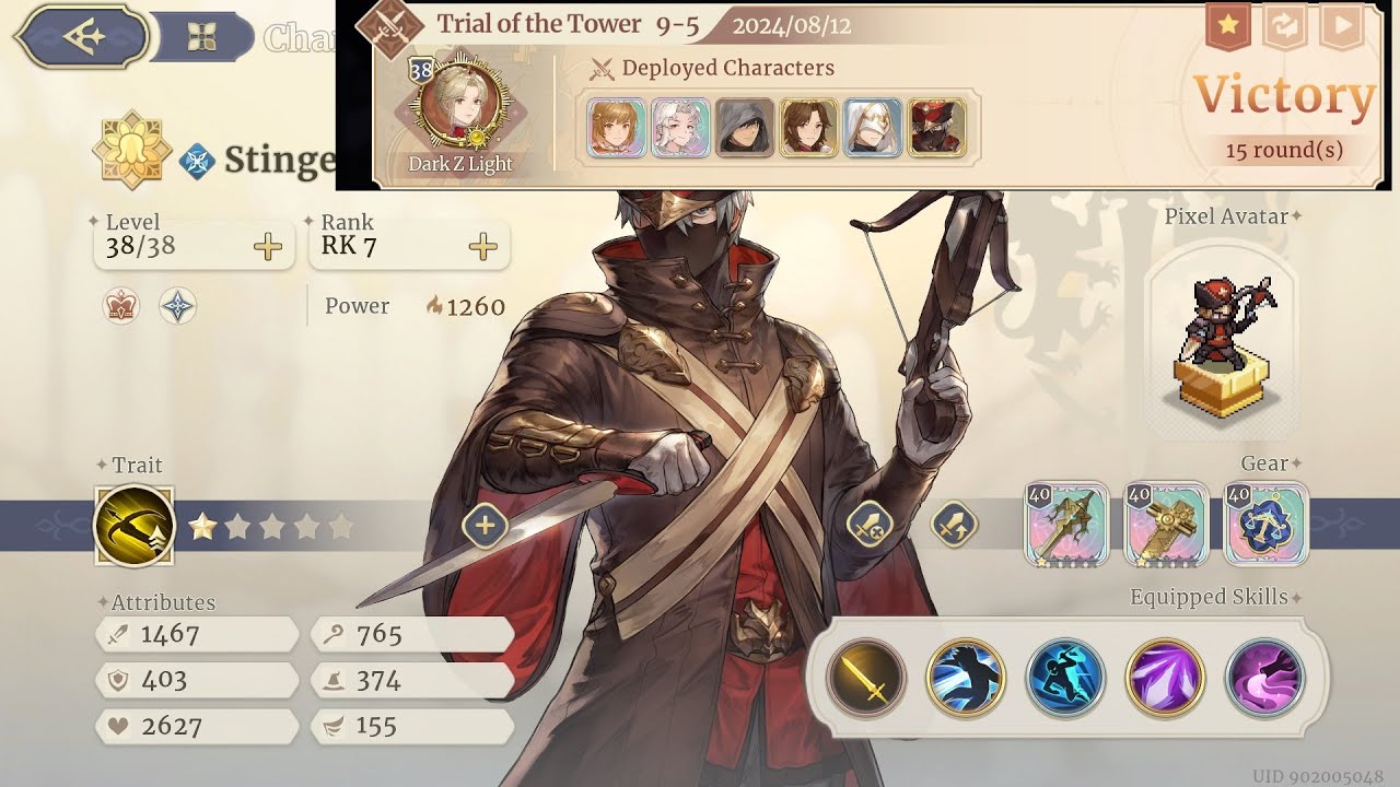 Sword of Convallaria Tower of Conquest 9-5(2024/8/12~2024/8/18)