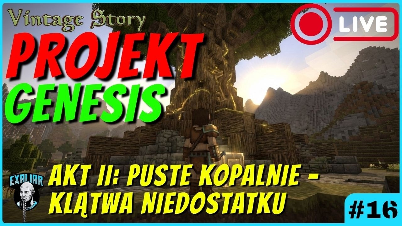 AKT II: Puste Kopalnie Klątwa Niedostatku | Vintage Story - Projekt Genesis | #16 | GAMEPLAY PL LIVE