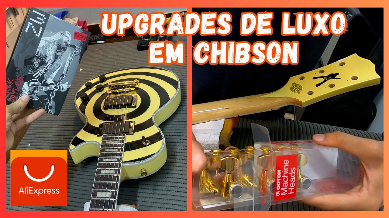 Chibson Zakk Wylde do Ali Express + EMG 81 85 e Tarraxas Gotoh com trava