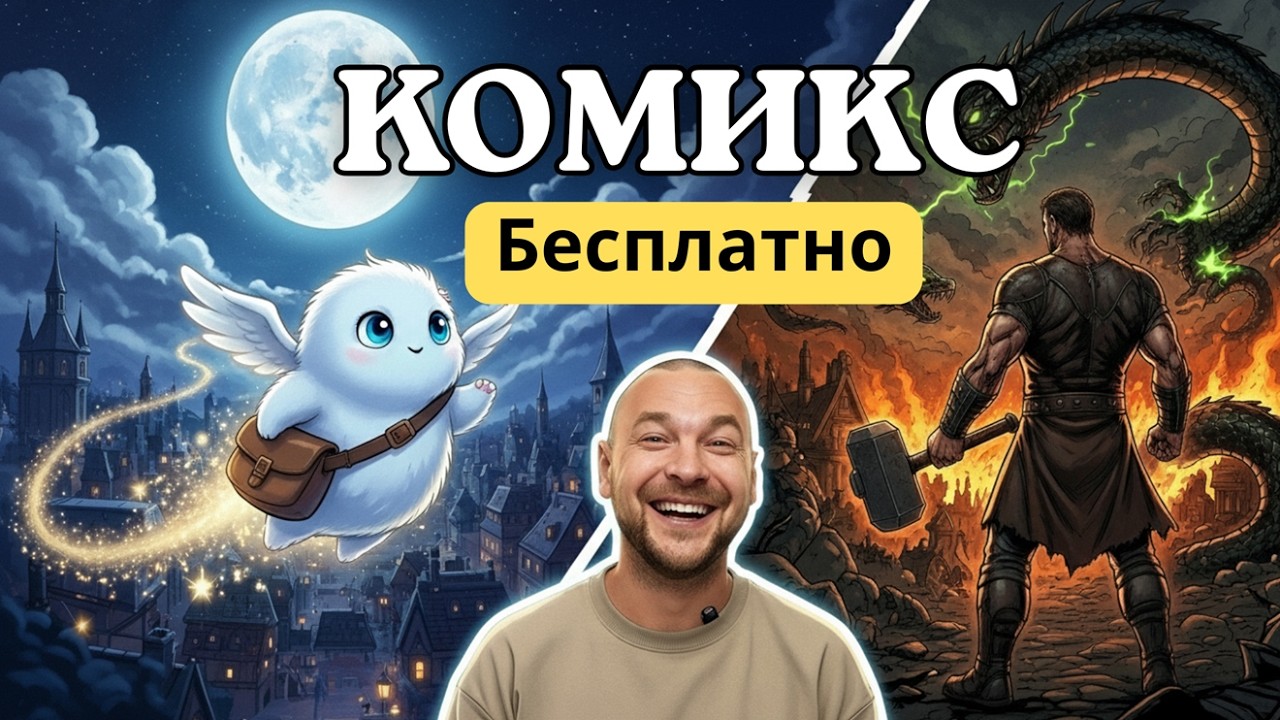 Я создал КОМИКС за 5 минут! 🤯 Gemini + NotebookLM (Бесплатный Гайд)