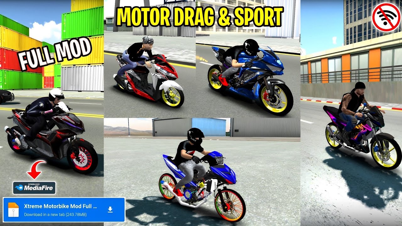 Game Xtreme Motorbike Full Mod Motor Drag & Sport di Android Offline Terbaru 2023