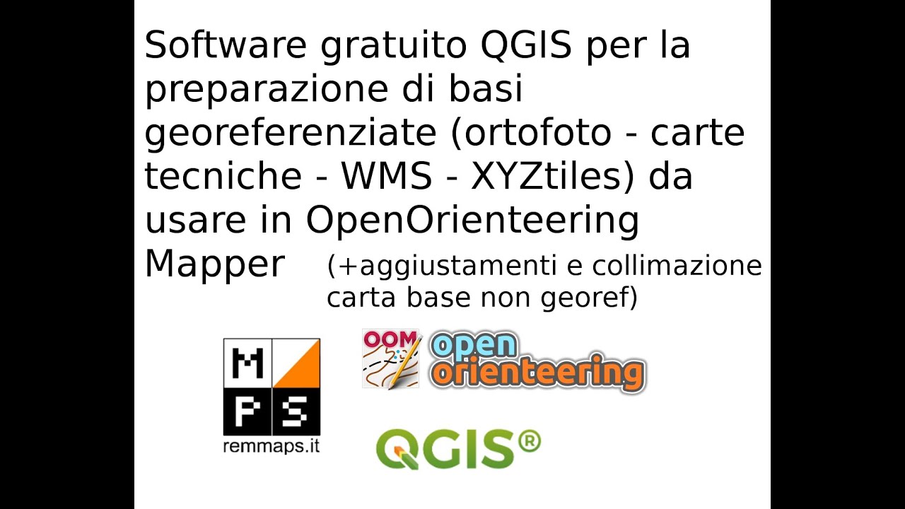 OpenOrienteering Mapper Tutorial #2: QGIS (foto, carte tecniche) - WMS - XYZ Tiles - Collimazione