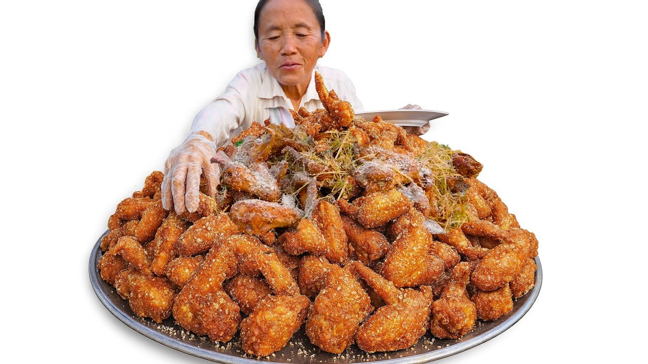 Bà Tân Vlog - Lần Đầu Làm Mâm Cánh Gà Rang Muối Khổng Lồ Đãi Cả Làng