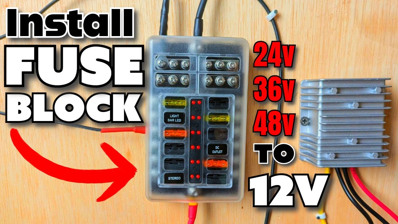 How To Install 12v Fuse Block 24V36V48V Solar Panel System Easy Simple