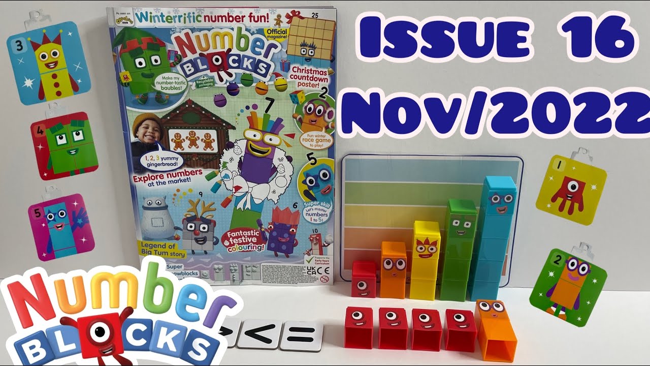 Numberblocks magazine, issue 16 Nov/2022. Blocks 1-5 😊😀