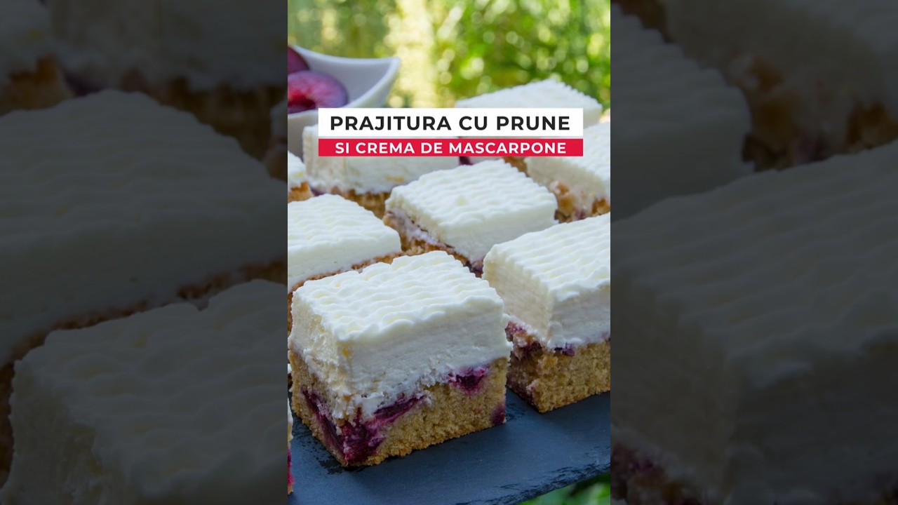 Prajitura cu prune si crema de mascarpone