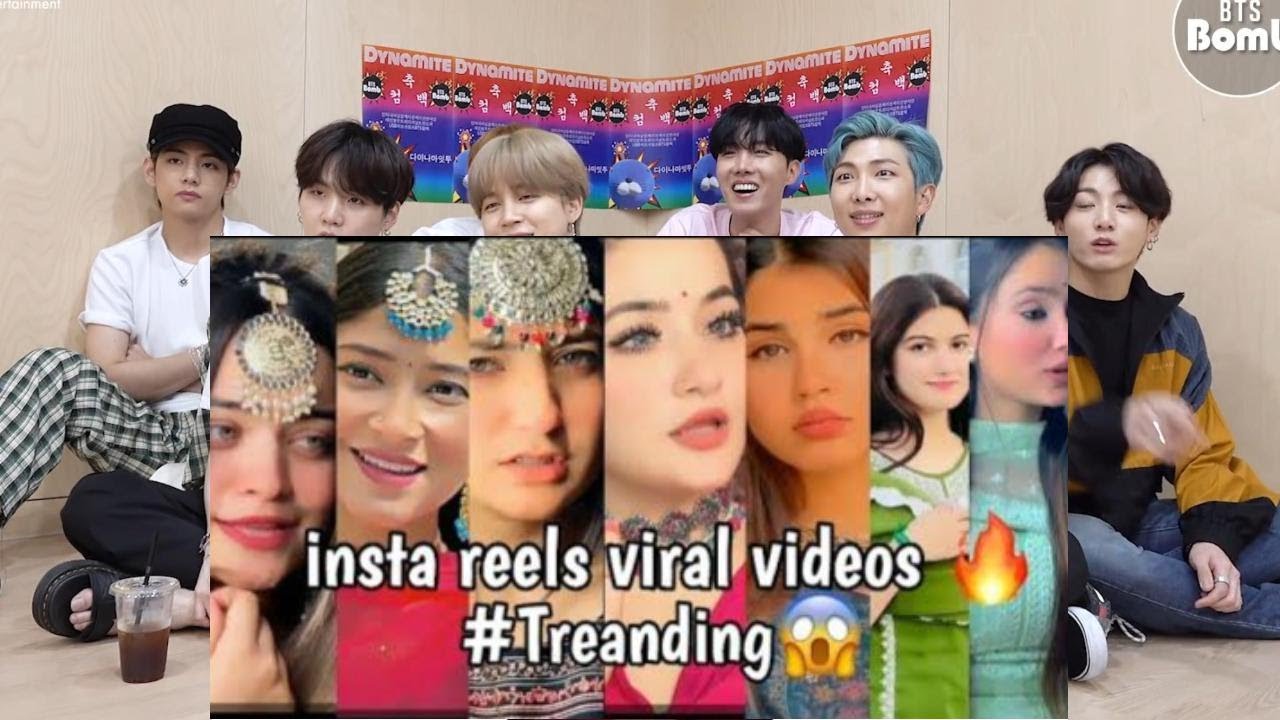 BTS REACTION cute Punjabi girls insta reels | viral videos | Punjabi songs rock Punjabi singers