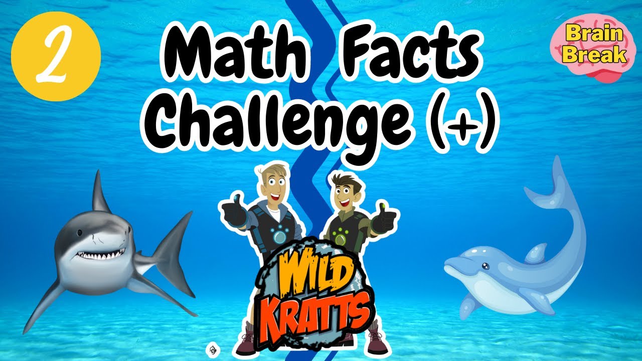 Wild Kratts Math Facts (2) | Brain Break | Addition | Sharks vs. Dolphins | GoNoodle Inspired