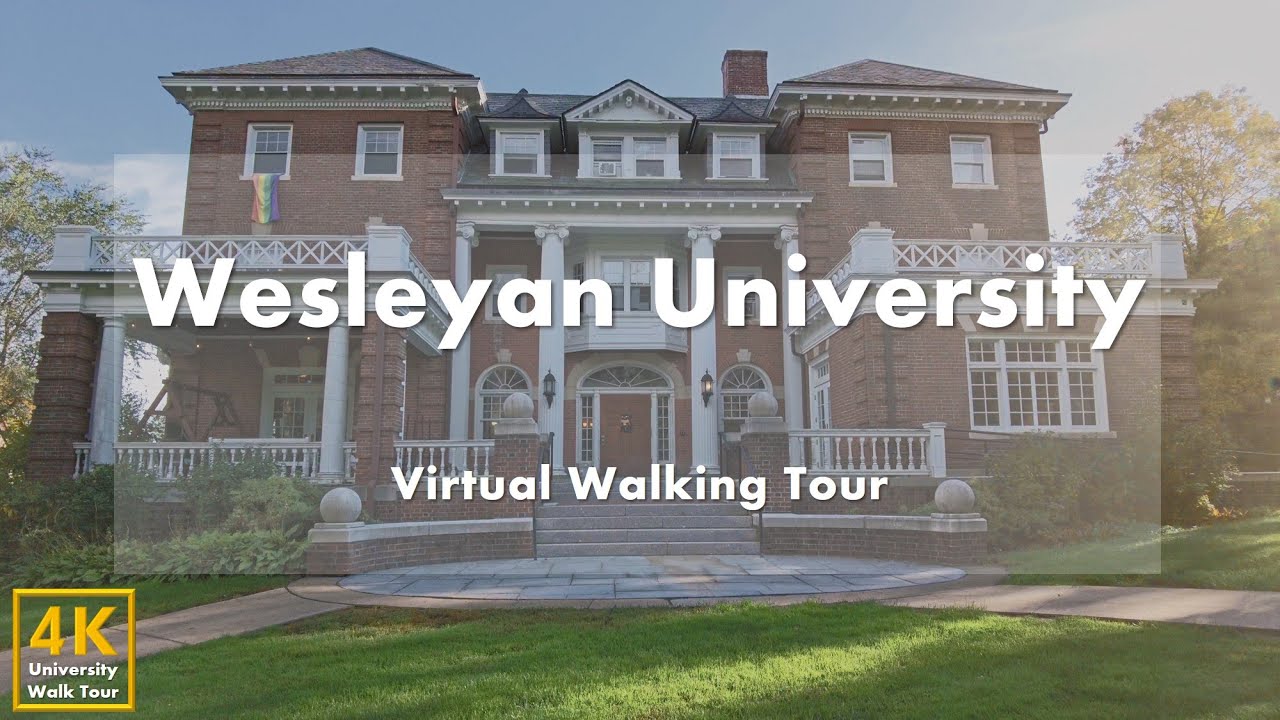 Уэслианский университет (Wesleyan University) - виртуальная пешеходная экскурсия [4k 60fps]