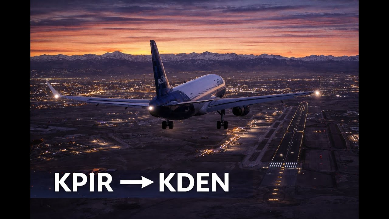 Airbus A320 IFR | KPIR → KDEN | High-Altitude Cruise into Denver I Toliss A320, XP12