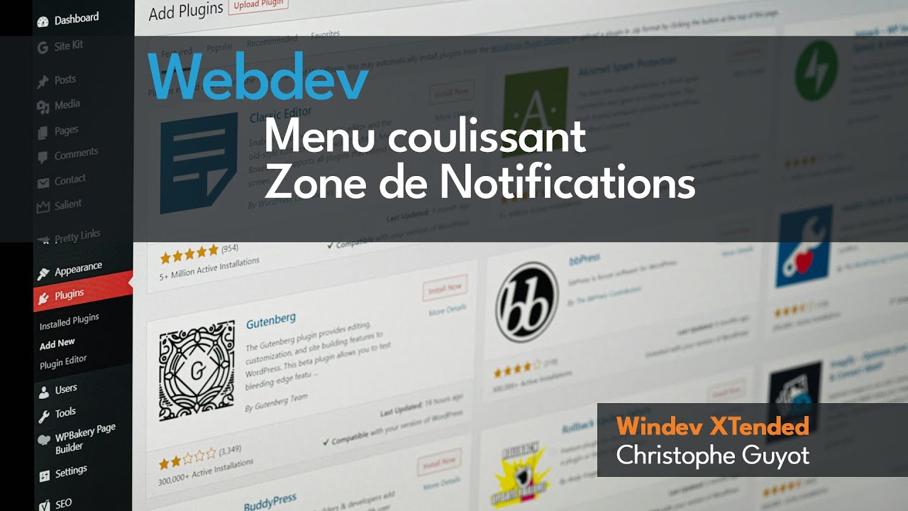 Webdev Comment cr&eacute;er une page avec menu coulissant