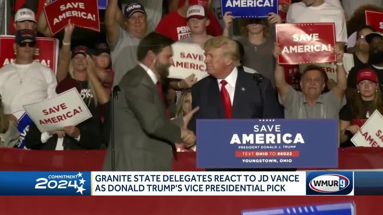 Granite State delegates react to JD Vance as Donald Trump's Vice Presidential pick
