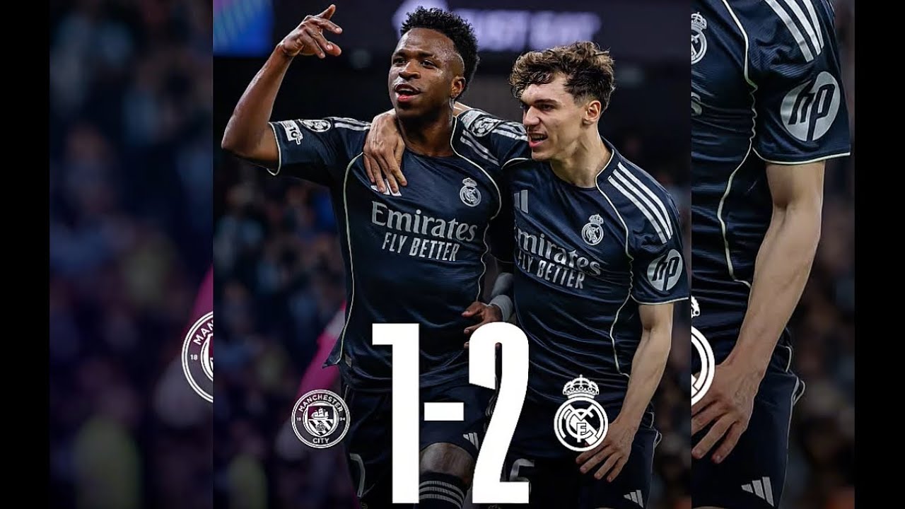 Man City 1-2 Real Madrid (Agg 1-5): Vini double sinks City as Bernardo sent off🚨🚨