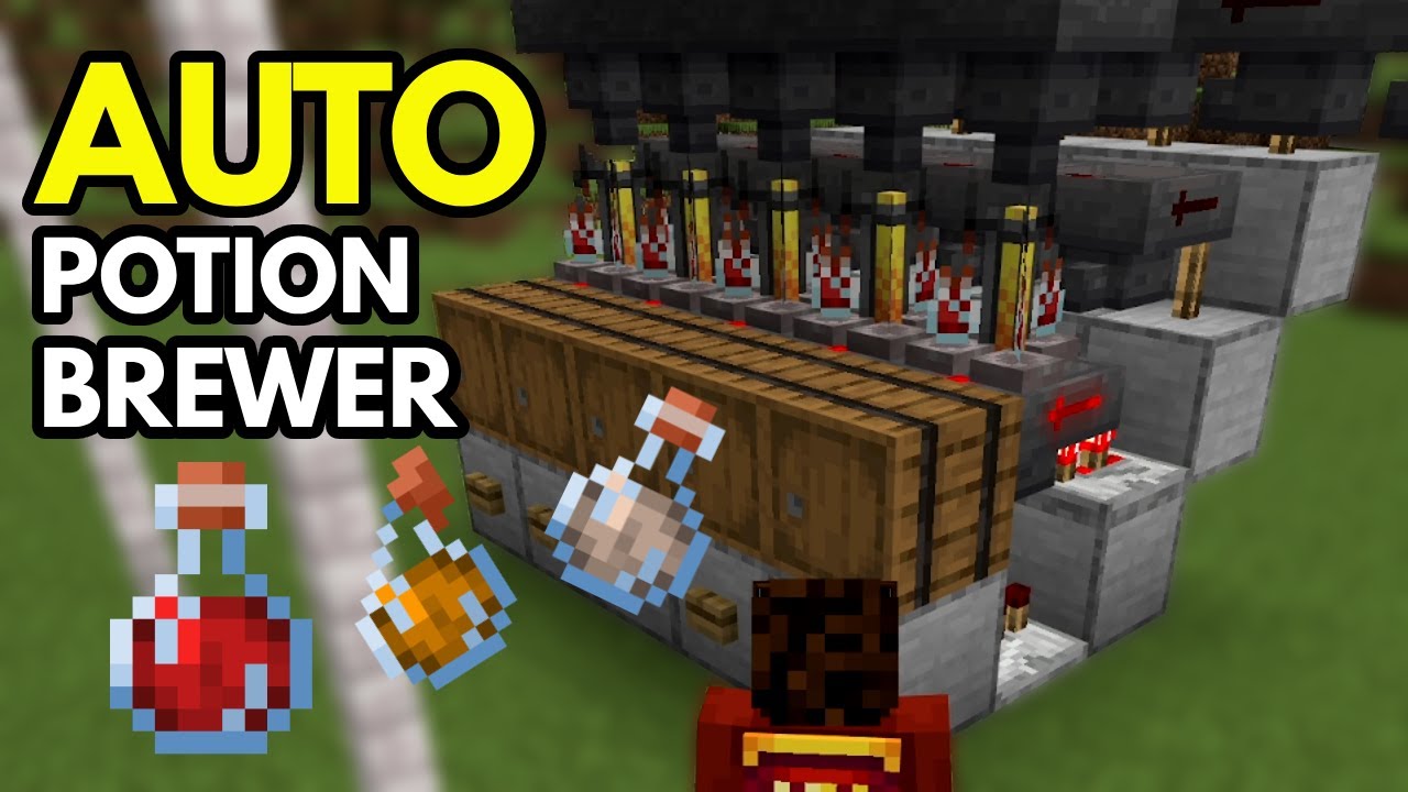 Minecraft 1.21+ Automatic Potion Brewer - Awkward Potion + Auto Water Bottle System