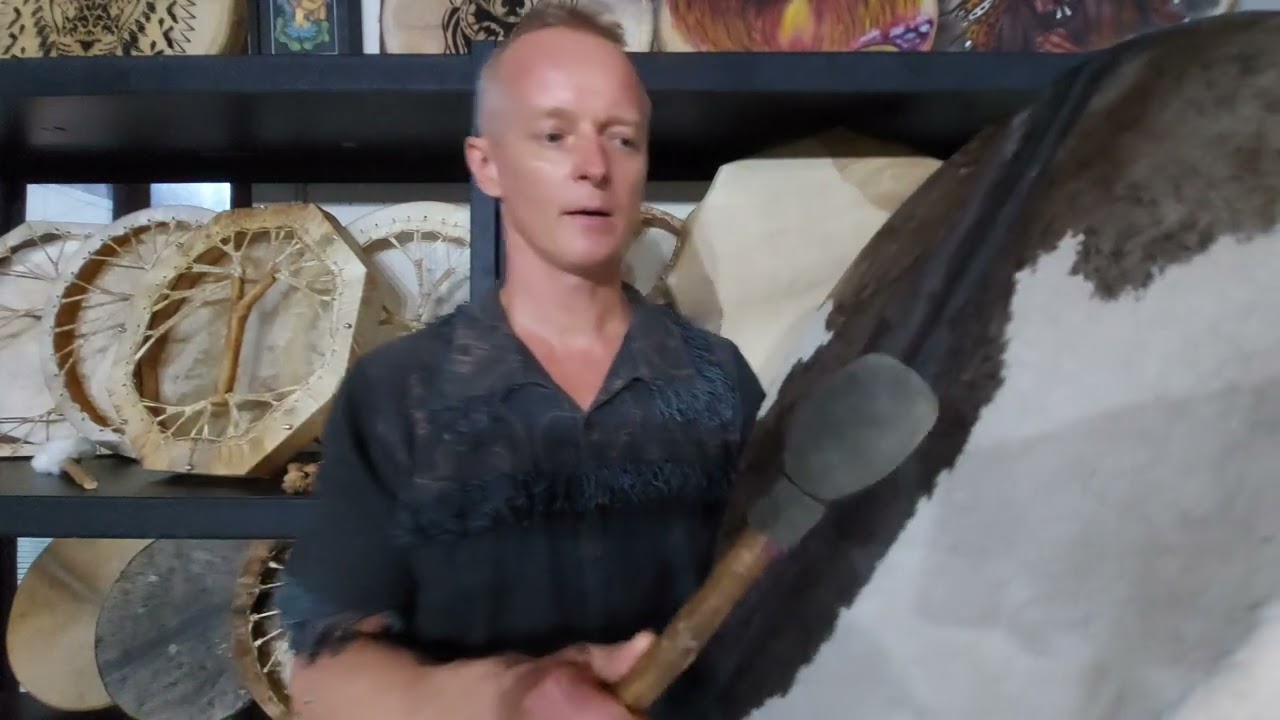 Как выбрать шаманский бубен. Примеры звучания бубнов 40,50,60 см с ворсом и без.