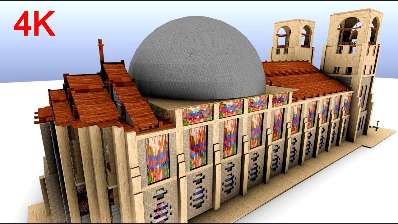 3D CATHEDRAL - Realistic Collapse Simulation (Earthquake)