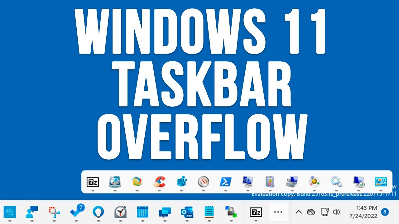 The New Windows 11 Taskbar Overflow Feature