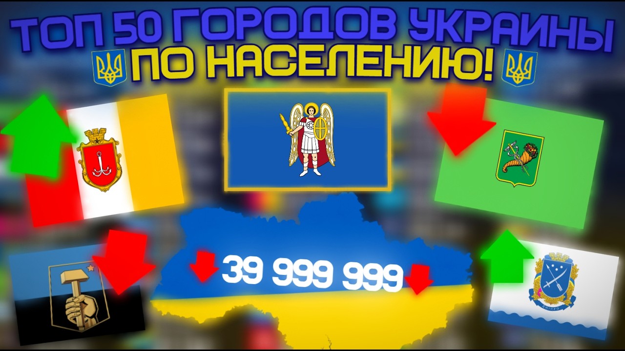 ТОП 50 ГОРОДОВ УКРАИНЫ ПО НАСЕЛЕНИЮ! (1900-2022г.)