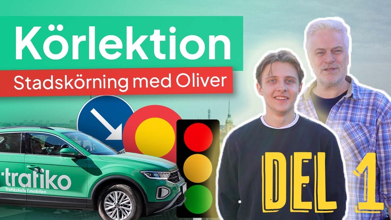 Körlektion: Stadskörning Del 1, Elev Kör Med Trafiklärare i Stadstrafik