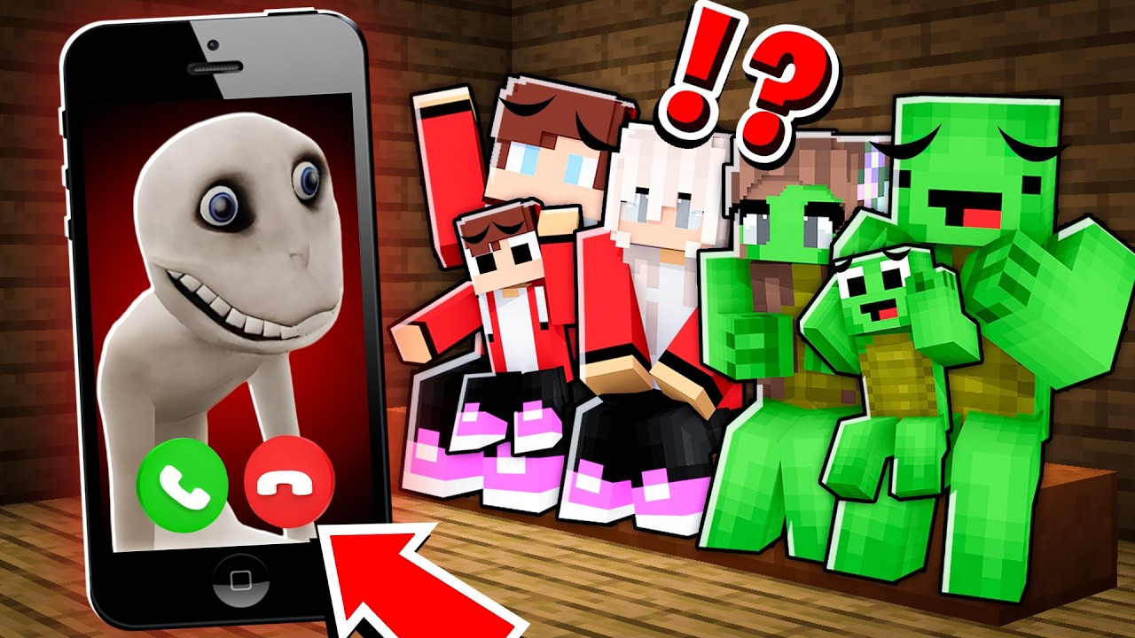 Why SCARY MAN FROM THE WINDOW Call JJ And Mikey At Night in Minecrtaft! - Maizen