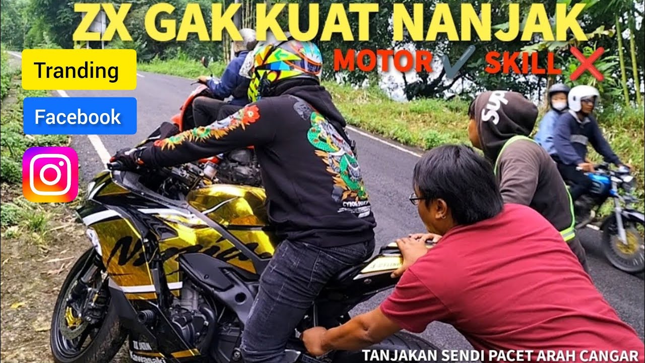 DETIK-DETIK KAWASAKI ZX GAK KUAT NANJAK DI TANJAKAN SENDI PACET ARAH CANGAR