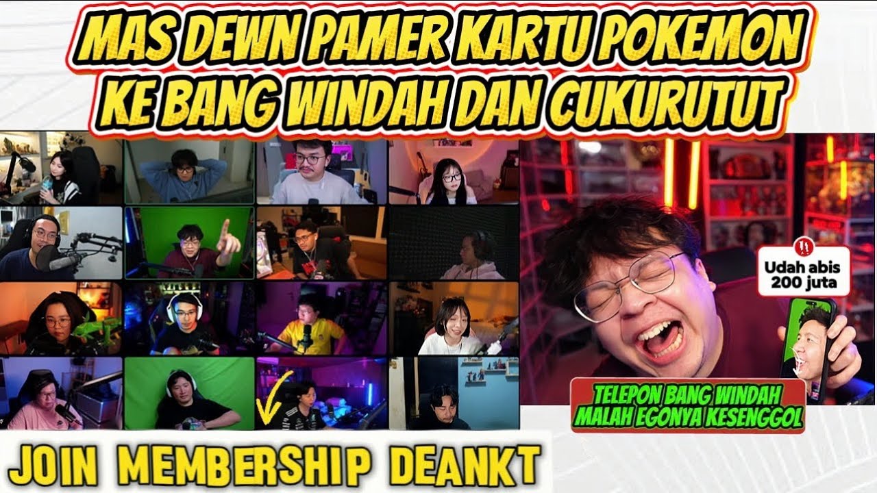 DDEANKT PAMER KARTU POKEMON KE BANG WINDAH BASUDARA & CUKURUTUT | DISCORD MOMENT DEANKT