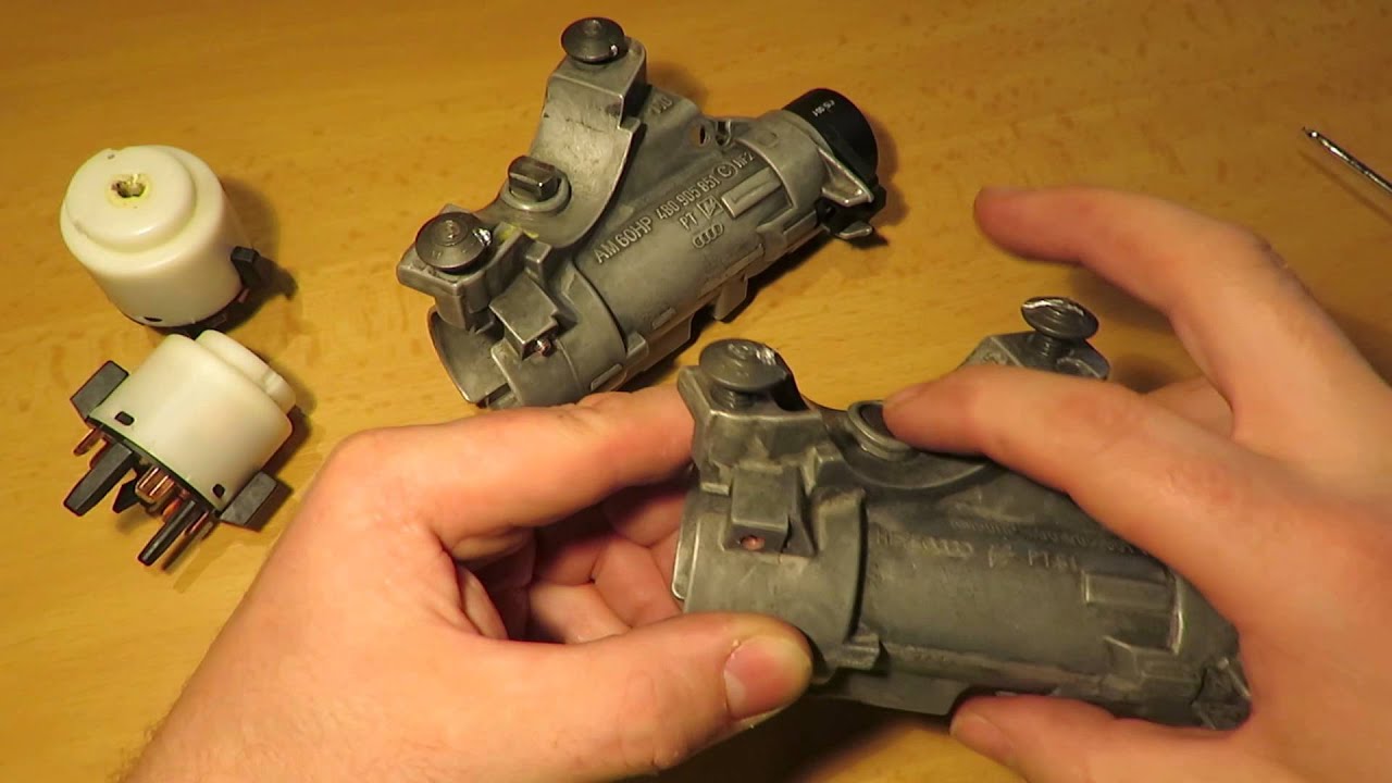 How to dismount  the ignition switch and lock Seat, VW, Audi Jak demontovat spinaci skrinky a zamku