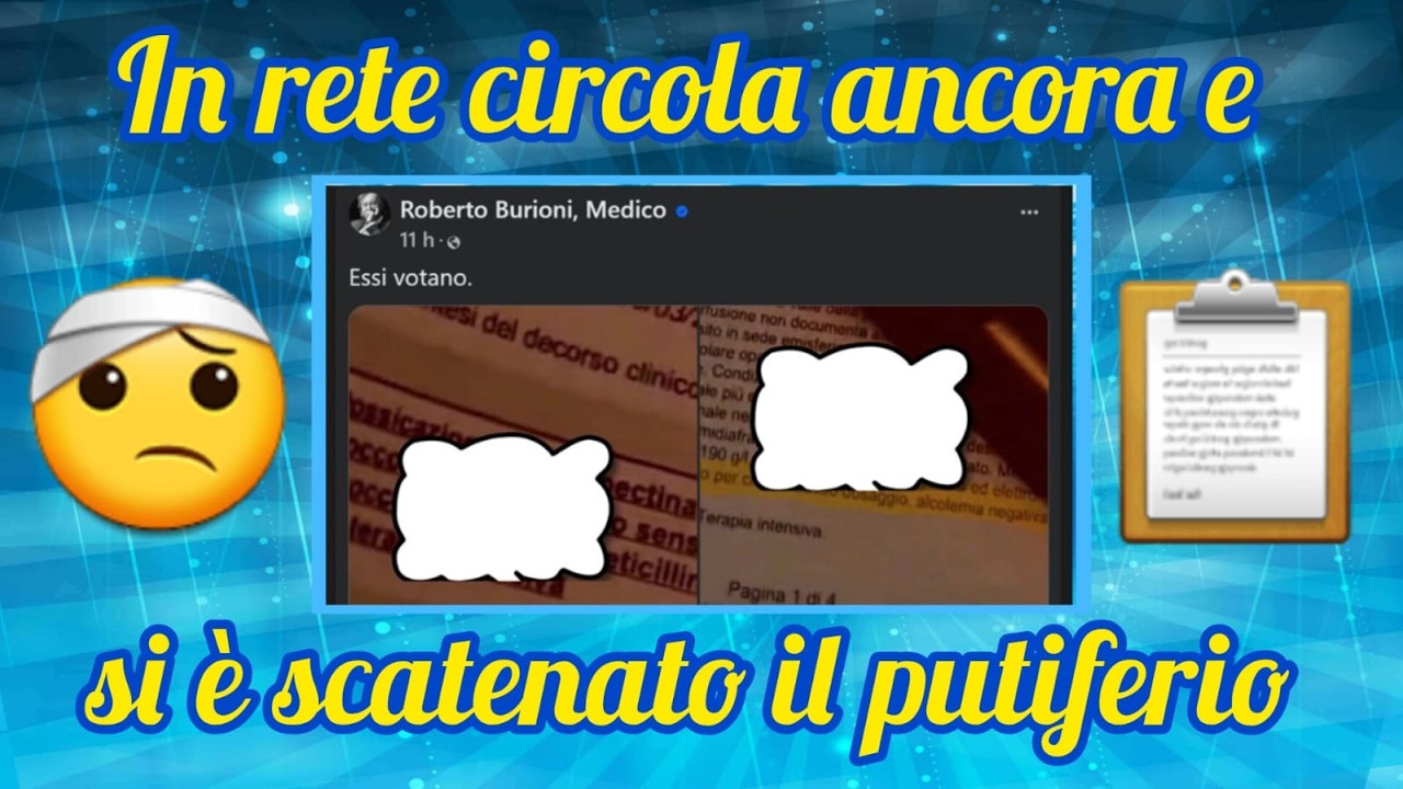 Il dottor Stramezzi pubblica la cartella clinica e poi la rimuove...