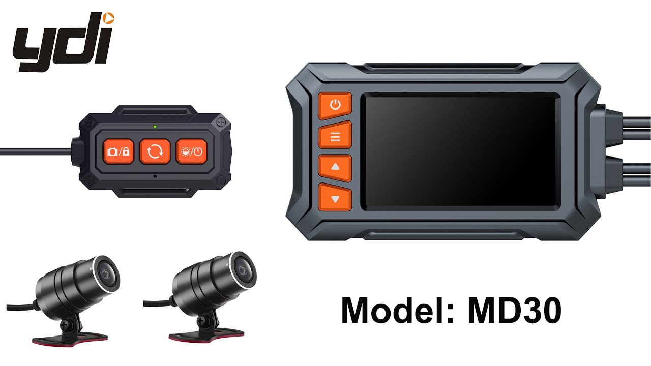 Camara para MOTO - YDI MD30 Dash Cam MOTO Delantera y Trasera 2K