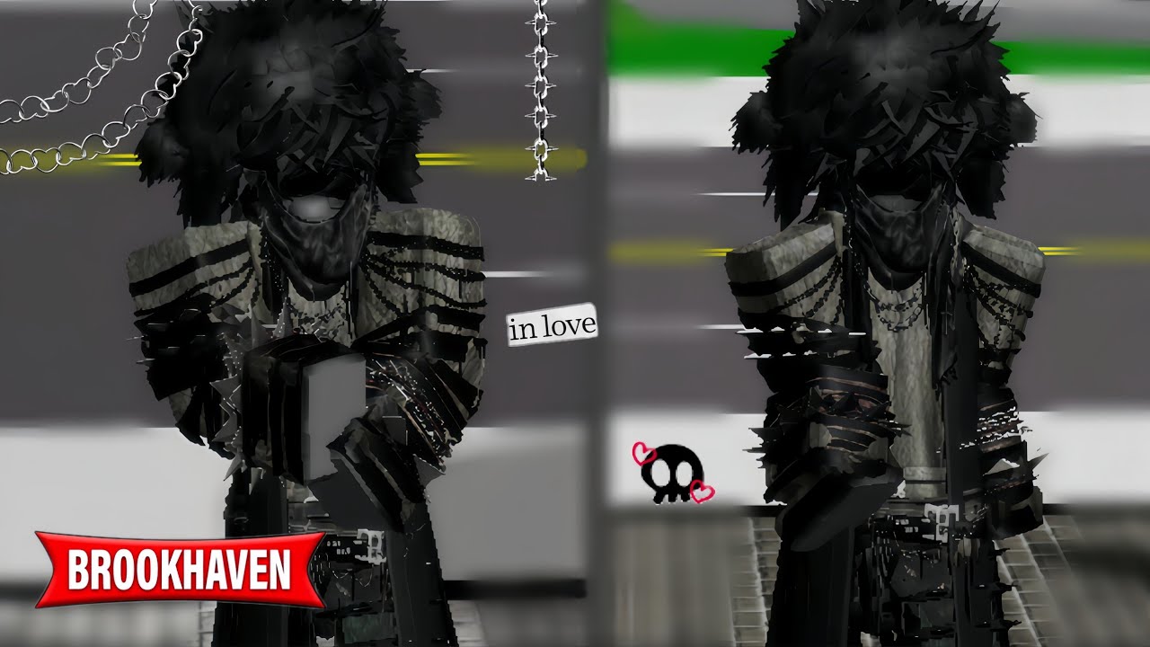 BROOKHAVEN 🏡 BLACK N SILVER PUNK Y2K EMO BOY OUTFIT IDEAS 🫦👾