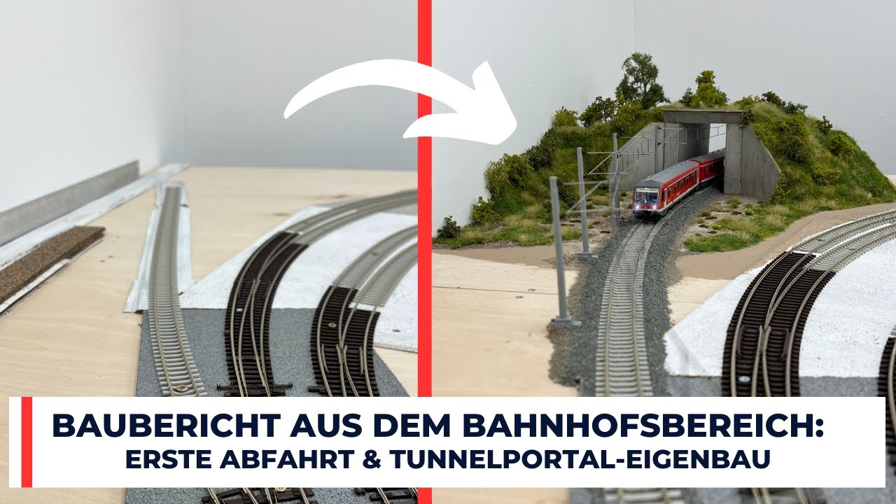 Erste Abfahrt - Tunnelbau I Anlagen-Update September 2024 I H0 Modelleisenbahn I 1:87