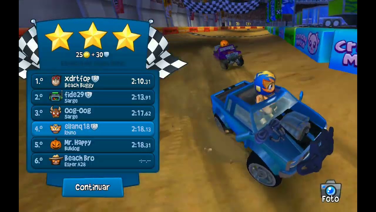 Jugando beach buggy Racing 2 