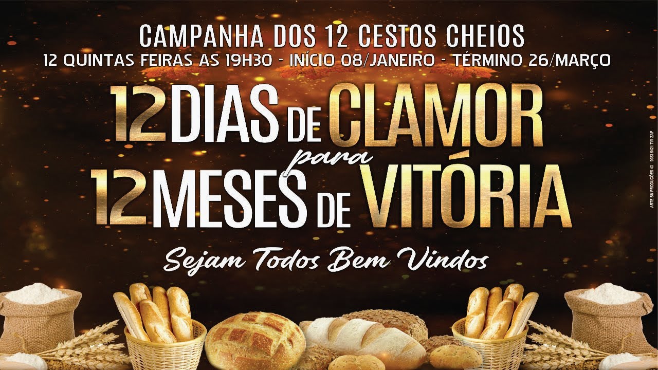 CAMPANHA DOZE CESTOS CHEIOS #deuséfiel #cultoaovivo #fé