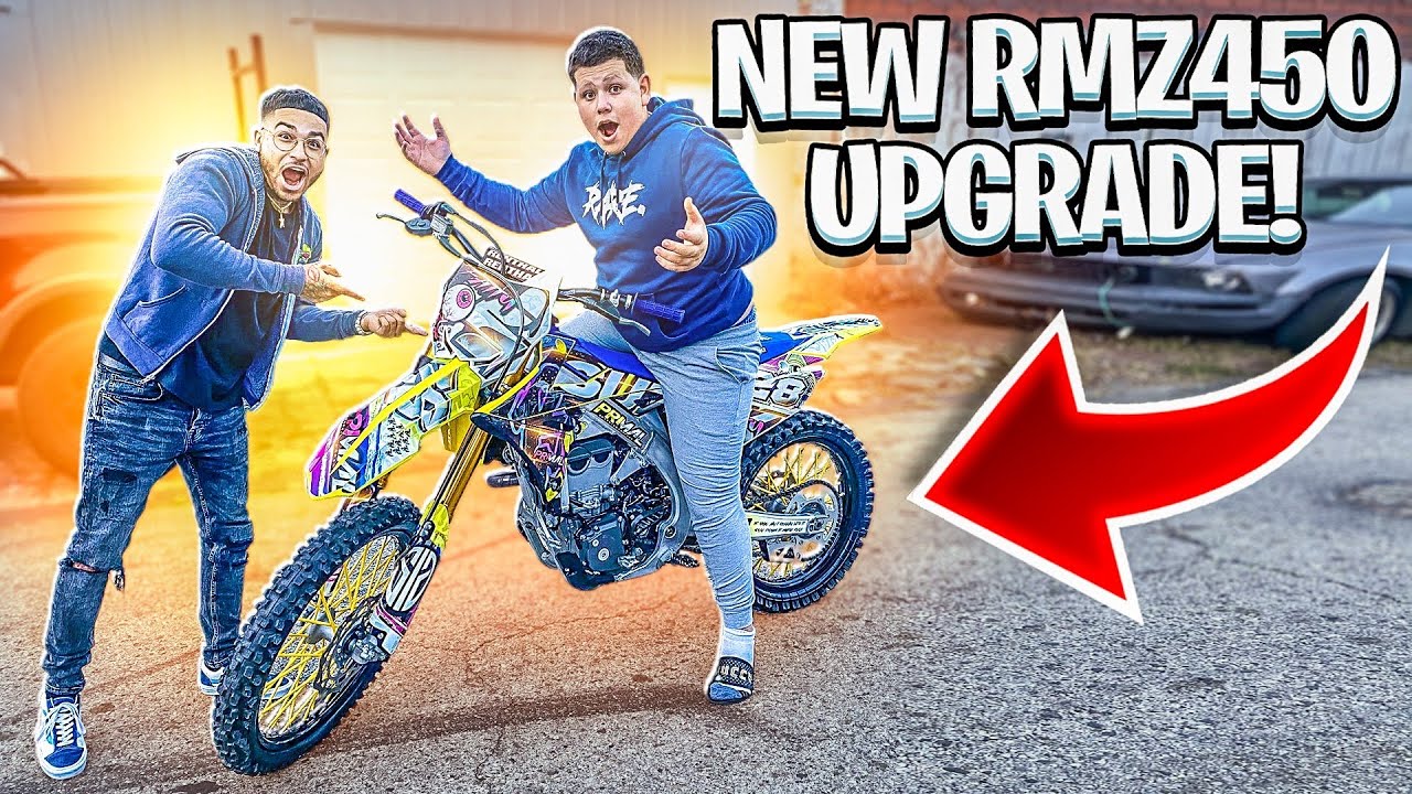 LITTLE BROTHER GETS NEW RMZ450 UPGRADE ! ( MUST SEE ) | BRAAP VLOGS