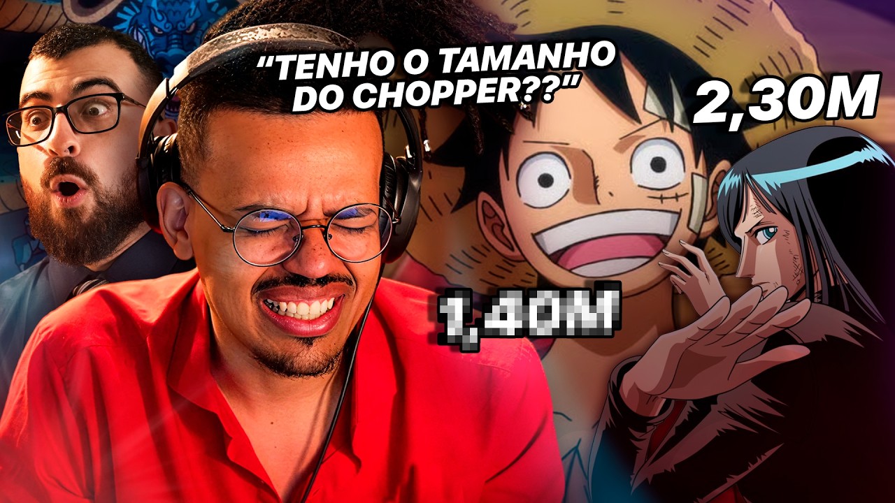 COMPARAÇÃO DE TAMANHO ONE PIECE (O CARA TEM 1000 METROS???) - React | Cortes O EXPEDIENTE