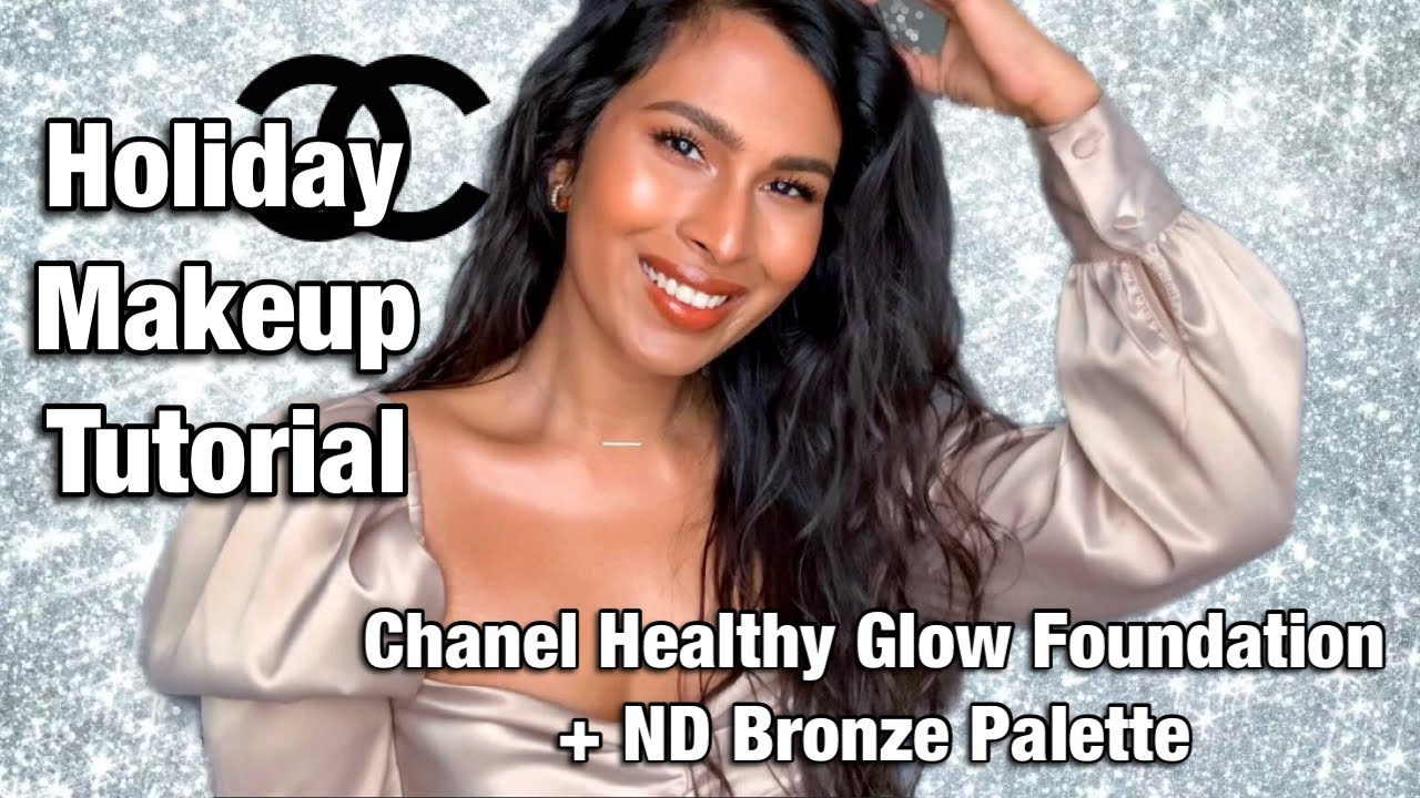 HOLIDAY MAKEUP TUTORIAL using Chanel Healthy Glow Foundation + Natasha Denona Bronze Palette | GRWM